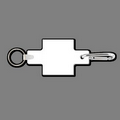 Key Clip W/ Key Ring & 1 5/8"x 2 7/8" Rectangle Key Tag